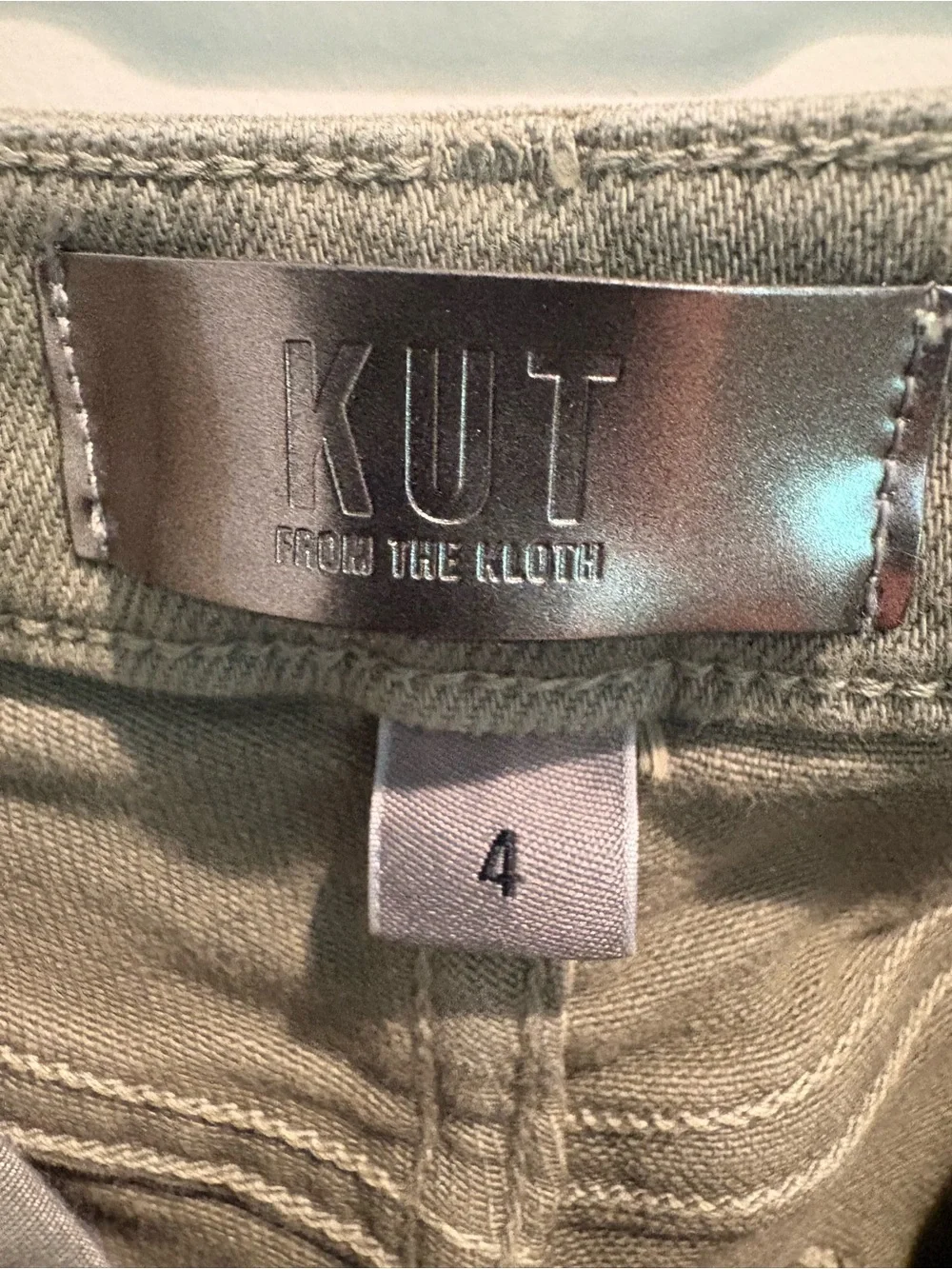 KUT from the Kloth Women’s Size 4 Olive Green Cropped Cuffed Pants
